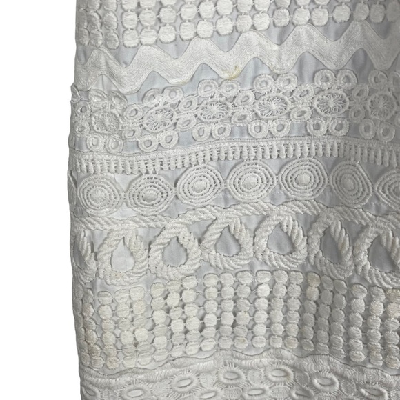 LILLY PULITZER WHITE LABEL RICK RACK RIBBON STRAPLESS WHITE MINI SHEATH DRESS - Picture 11 of 15